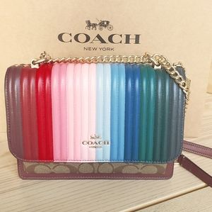 Klare Crossbody With Rainbow Linear Quilting